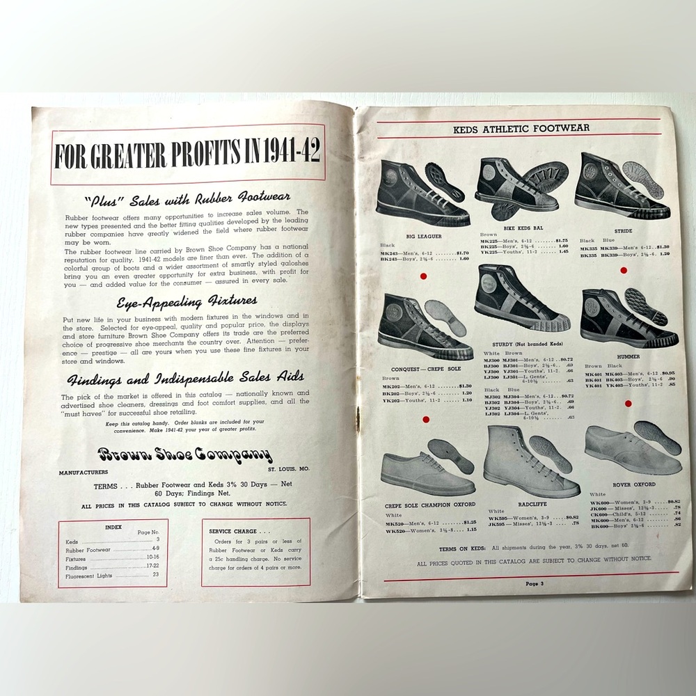 *BROWN SHOE COMPANY* 1941-1942 Men’s Women’s Children SHOE catalog